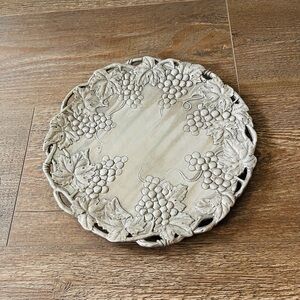 1995 Aluminum Arthur Decorative Grape Motif Plate D 12 inch